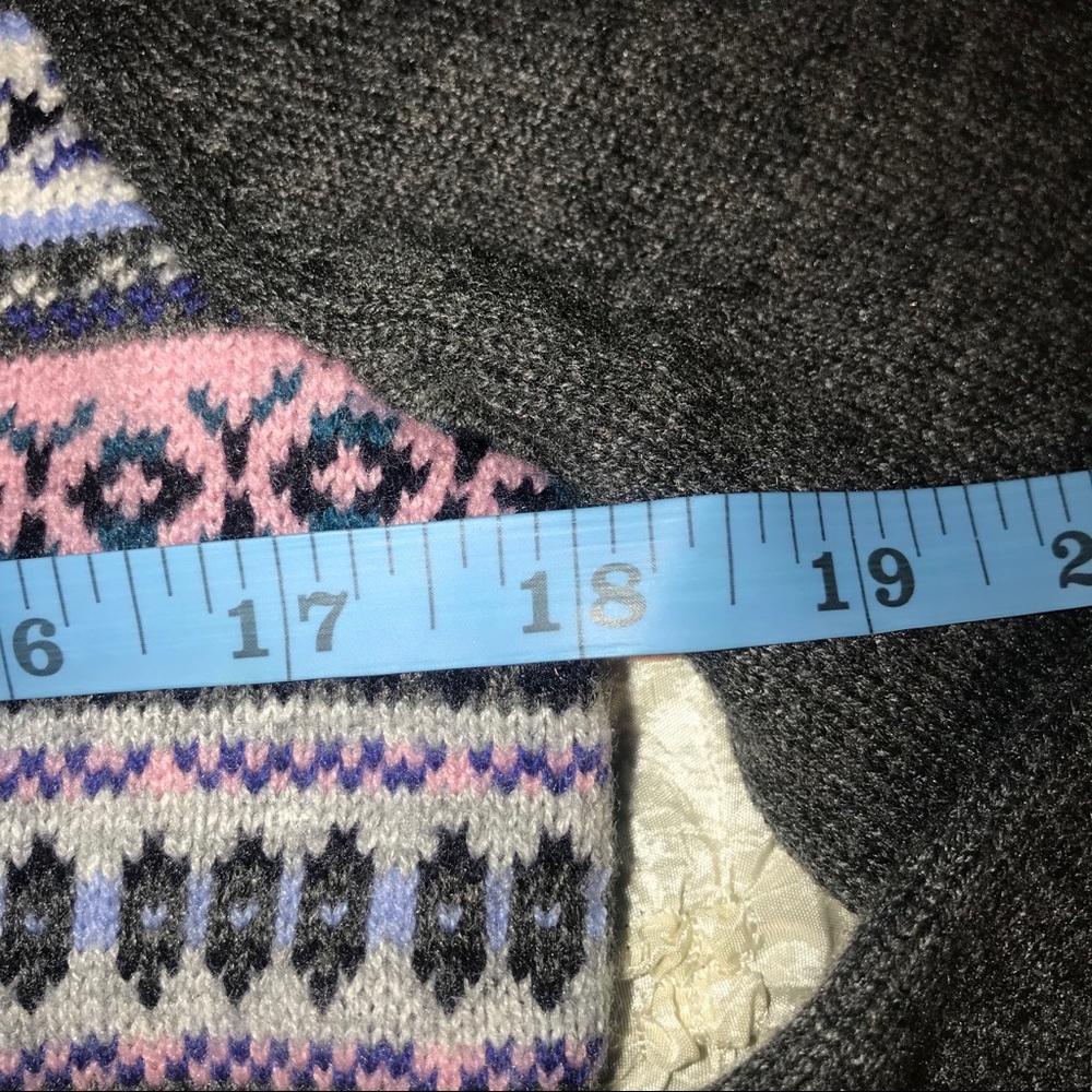 Talbots Pink Gray Patterned Sweater - image 8